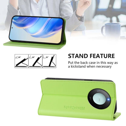 Honor X9c Smart Dual-Folded Magnetic Suction RFID Blocking PU Leather Wallet Phone Case with Card Slots, Cash Pocket, Kickstand, Full Protective Flip Cover