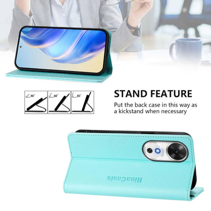 Honor Play 60 Dual-Folded Magnetic Suction RFID Blocking PU Leather Wallet Phone Case with Card Slots, Cash Pocket, Kickstand, Full Protective Flip Cover