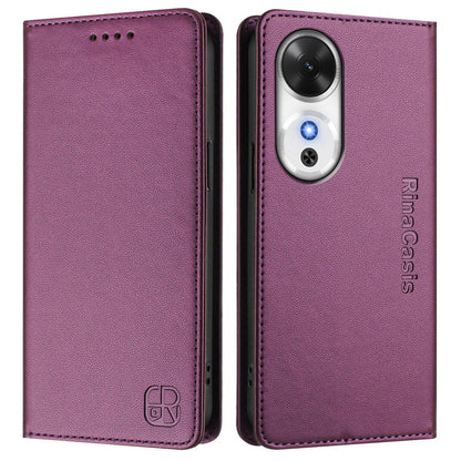 Honor Play 60 Dual-Folded Magnetic Suction RFID Blocking PU Leather Wallet Phone Case with Card Slots, Cash Pocket, Kickstand, Full Protective Flip Cover