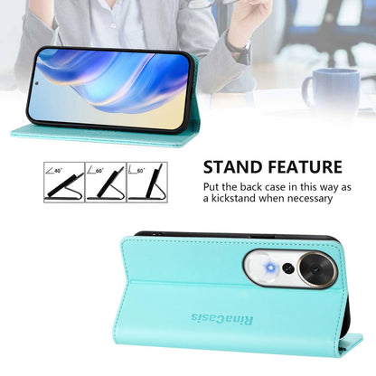Honor Play 70 Plus Dual-Folded Magnetic Suction RFID Blocking PU Leather Wallet Phone Case with Card Slots, Cash Pocket, Kickstand, Full Protective Flip Cover