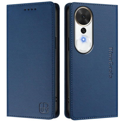 Honor Play 70 Plus Dual-Folded Magnetic Suction RFID Blocking PU Leather Wallet Phone Case with Card Slots, Cash Pocket, Kickstand, Full Protective Flip Cover
