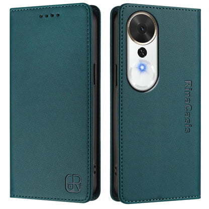 Honor Play 70 Plus Dual-Folded Magnetic Suction RFID Blocking PU Leather Wallet Phone Case with Card Slots, Cash Pocket, Kickstand, Full Protective Flip Cover