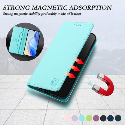 Xiaomi Mi 11 Lite 5G Dual-Folded Magnetic Suction RFID Blocking PU Leather Wallet Phone Case with Card Slots, Cash Pocket, Kickstand, Full Protective Flip Cover