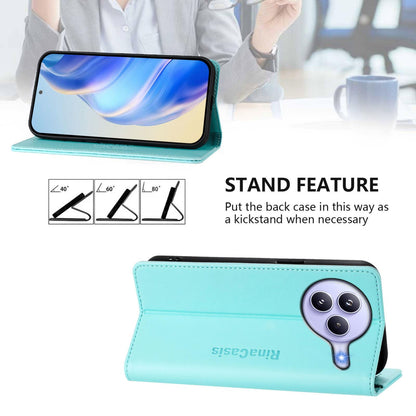 Xiaomi Civi 5 Pro Curved Dual-Folded Magnetic Suction RFID Blocking PU Leather Wallet Phone Case with Card Slots, Cash Pocket, Kickstand, Full Protective Flip Cover
