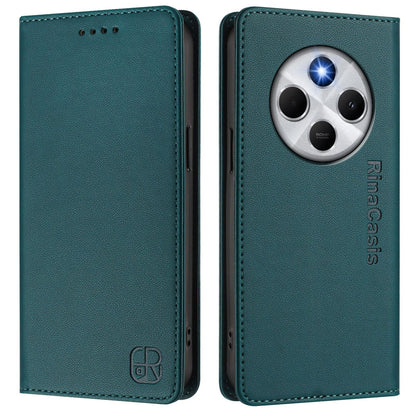 Xiaomi C75 4G Dual-Folded Magnetic Suction RFID Blocking PU Leather Wallet Phone Case with Card Slots, Cash Pocket, Kickstand, Full Protective Flip Cover