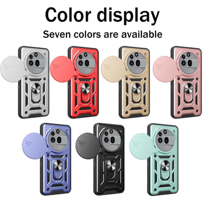 Nothing Phone 3a Pro Sliding Camera Cover Magnetic Ring Stand Shockproof TPU + PC Protective Phone Case