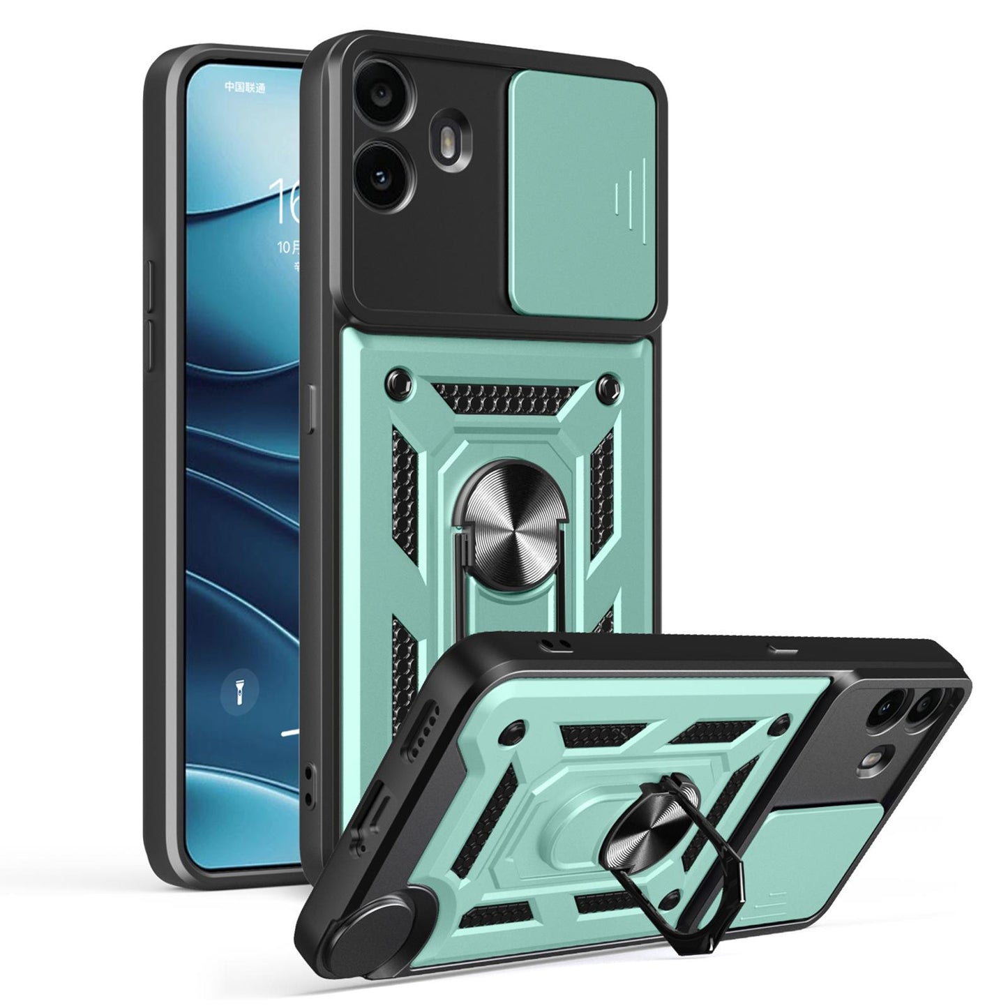 Nothing CMF Phone 1 Sliding Camera Cover Magnetic Ring Stand Shockproof TPU + PC Protective Phone Case
