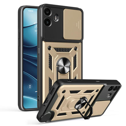Nothing CMF Phone 1 Sliding Camera Cover Magnetic Ring Stand Shockproof TPU + PC Protective Phone Case