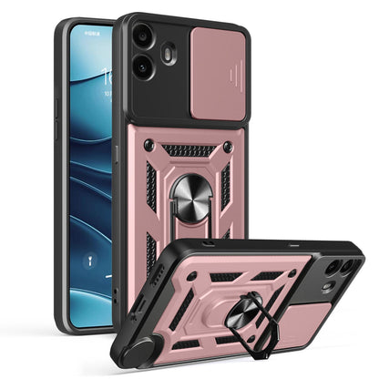 Nothing CMF Phone 1 Sliding Camera Cover Magnetic Ring Stand Shockproof TPU + PC Protective Phone Case