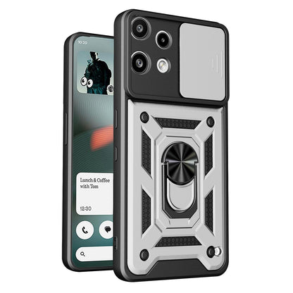 Nothing Phone 3a Lite Sliding Camera Cover Magnetic Ring Stand Shockproof TPU + PC Protective Phone Case