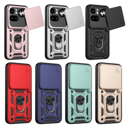 Nothing Phone 4a Pro Sliding Camera Cover Magnetic Ring Stand Shockproof TPU + PC Protective Phone Case