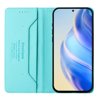 Google Pixel 6 Dual-Folded Magnetic Suction RFID Blocking PU Leather Wallet Phone Case with Card Slots, Cash Pocket, Kickstand, Full Protective Flip Cover