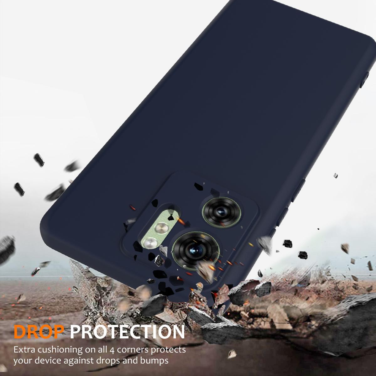 Motorola Edge 40 Shockproof Silicone MagSafe Phone Case with Microfibre Lining Magnetic Cover