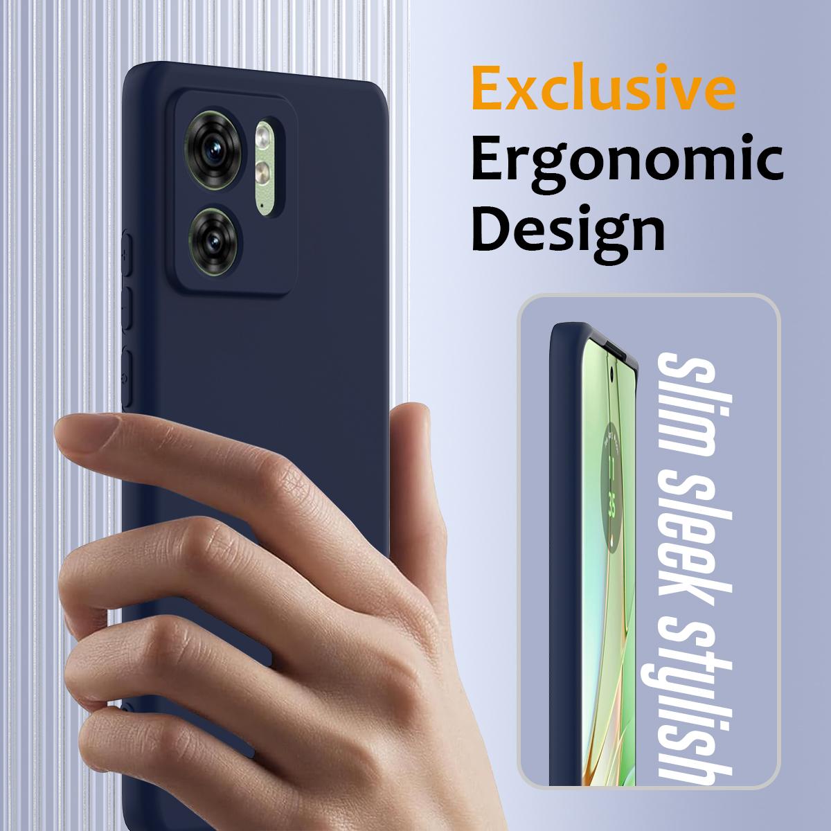 Motorola Edge 40 Shockproof Silicone MagSafe Phone Case with Microfibre Lining Magnetic Cover