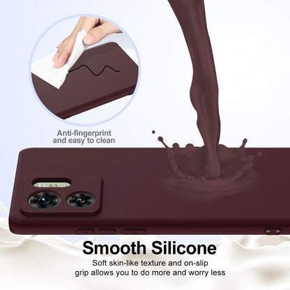 Motorola Edge 40 Shockproof Silicone MagSafe Phone Case with Microfibre Lining Magnetic Cover