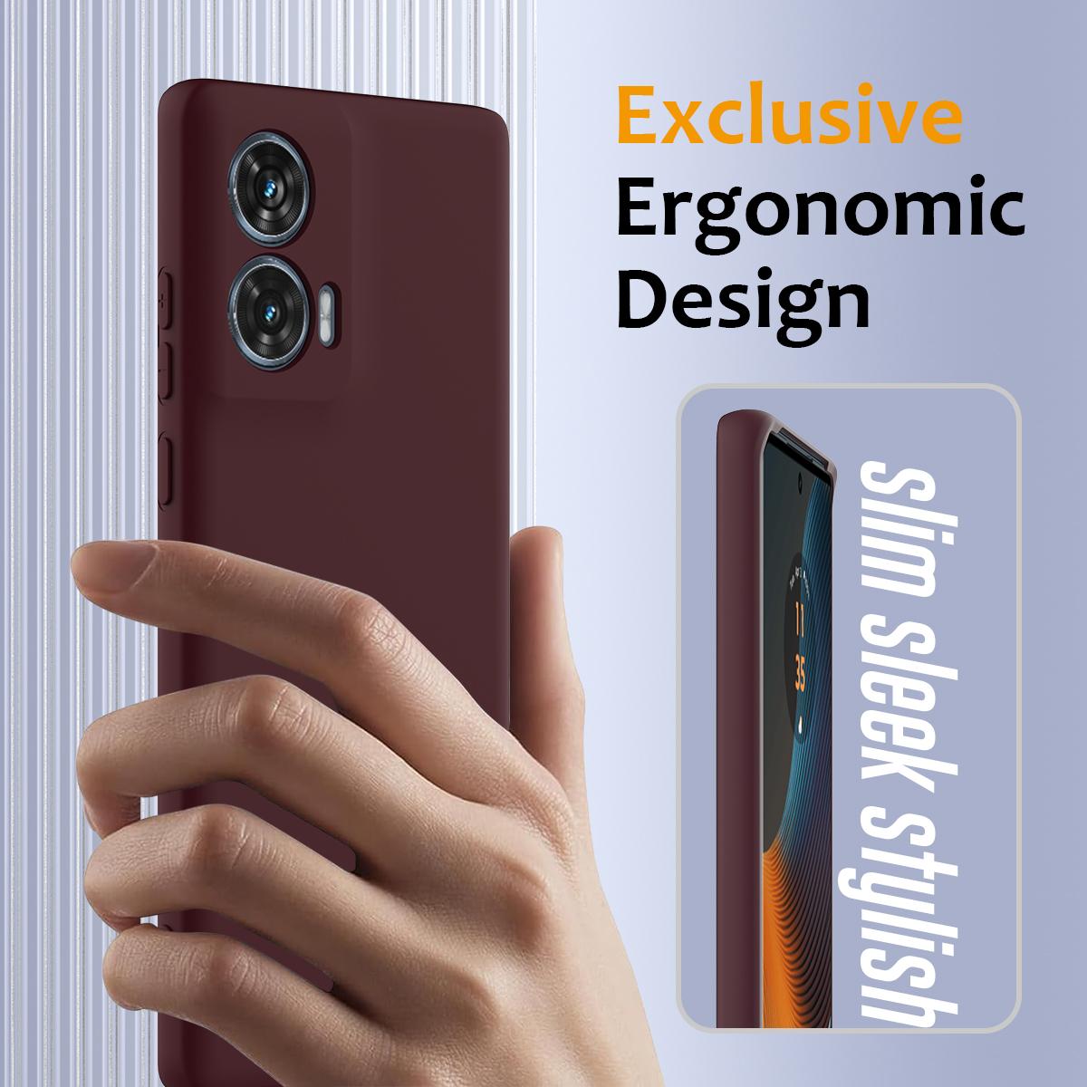 Motorola Edge 50 Fusion Shockproof Silicone MagSafe Phone Case with Microfibre Lining Magnetic Cover