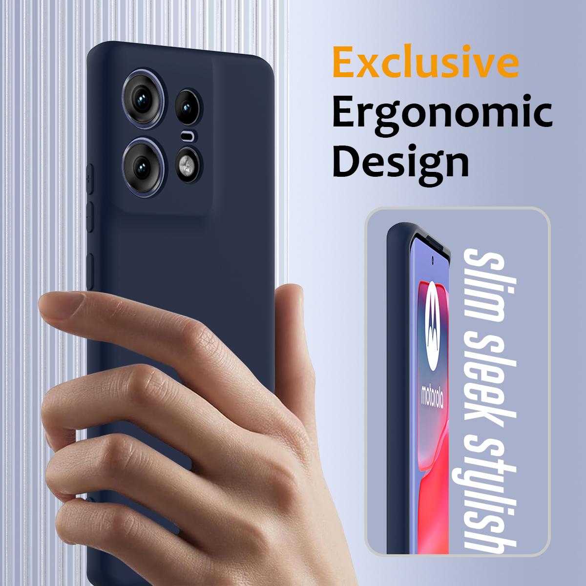 Motorola Edge 50 Pro Shockproof Silicone MagSafe Phone Case with Microfibre Lining Magnetic Cover