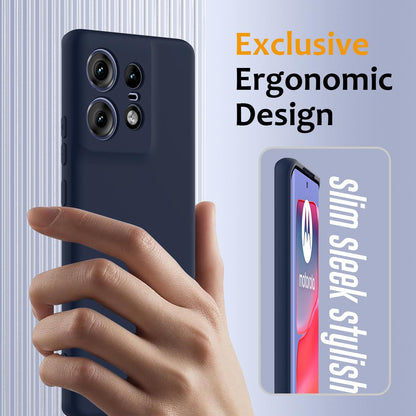 Motorola Edge 50 Pro Shockproof Silicone MagSafe Phone Case with Microfibre Lining Magnetic Cover