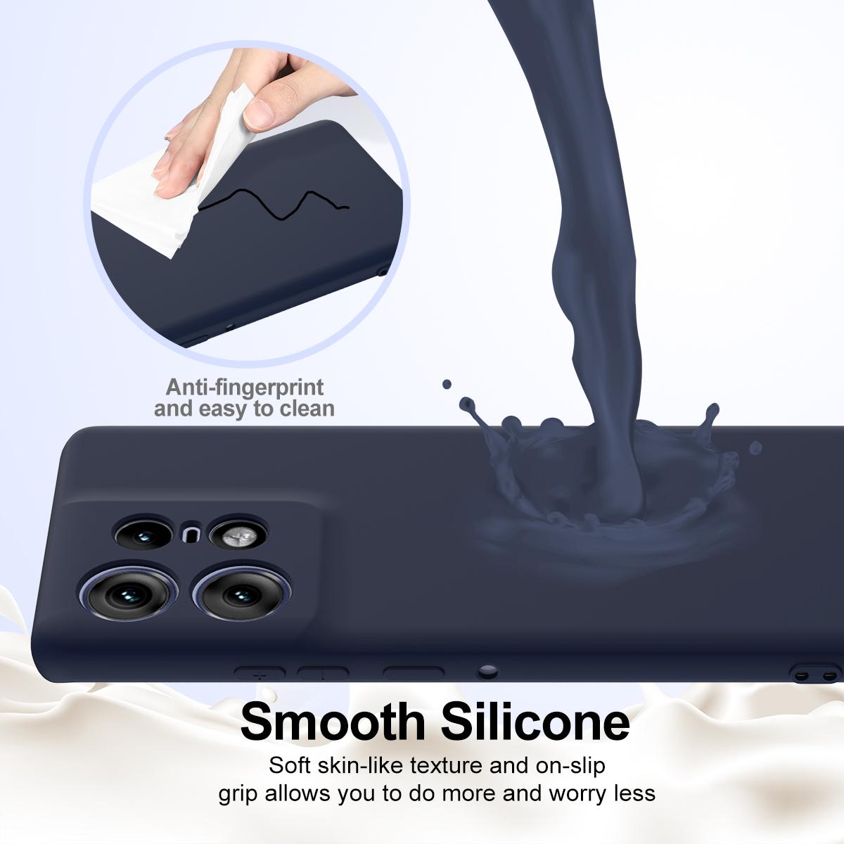 Motorola Edge 50 Pro Shockproof Silicone MagSafe Phone Case with Microfibre Lining Magnetic Cover