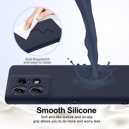 Motorola Edge 50 Pro Shockproof Silicone MagSafe Phone Case with Microfibre Lining Magnetic Cover
