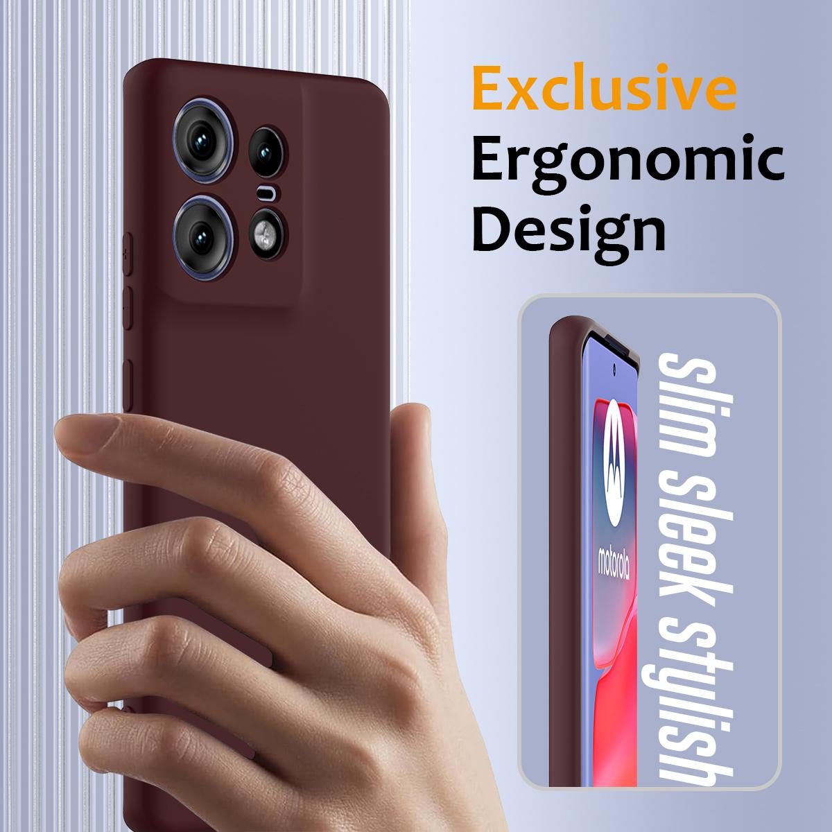 Motorola Edge 50 Pro Shockproof Silicone MagSafe Phone Case with Microfibre Lining Magnetic Cover