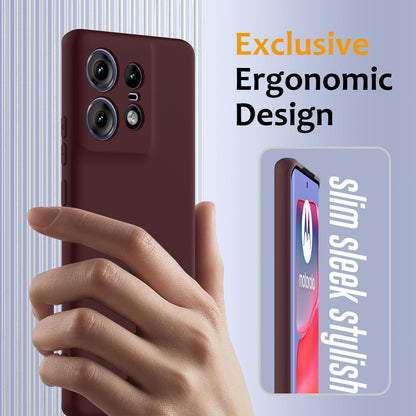 Motorola Edge 50 Pro Shockproof Silicone MagSafe Phone Case with Microfibre Lining Magnetic Cover