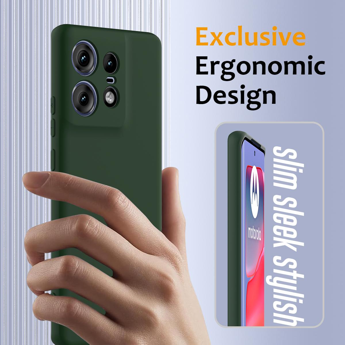 Motorola Edge 50 Pro Shockproof Silicone MagSafe Phone Case with Microfibre Lining Magnetic Cover