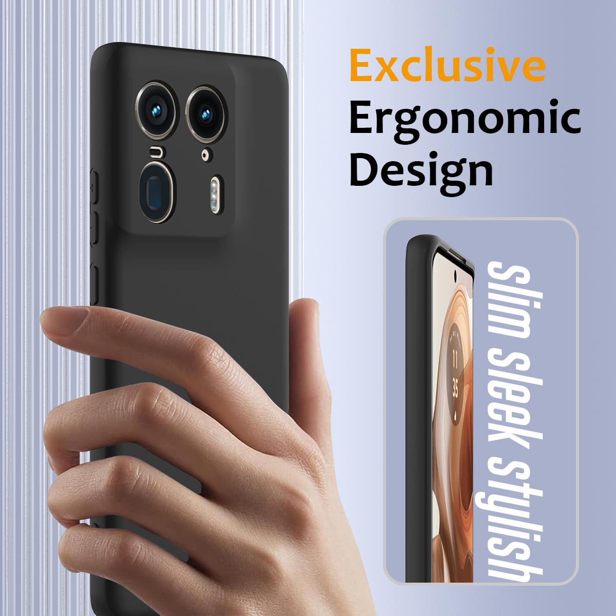Motorola Edge 50 Ultra Shockproof Silicone MagSafe Phone Case with Microfibre Lining Magnetic Cover