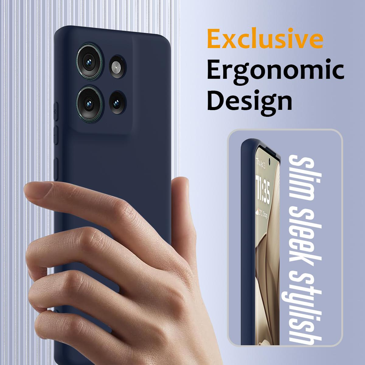 Motorola Edge 50 5G Shockproof Silicone MagSafe Phone Case with Microfibre Lining Magnetic Cover