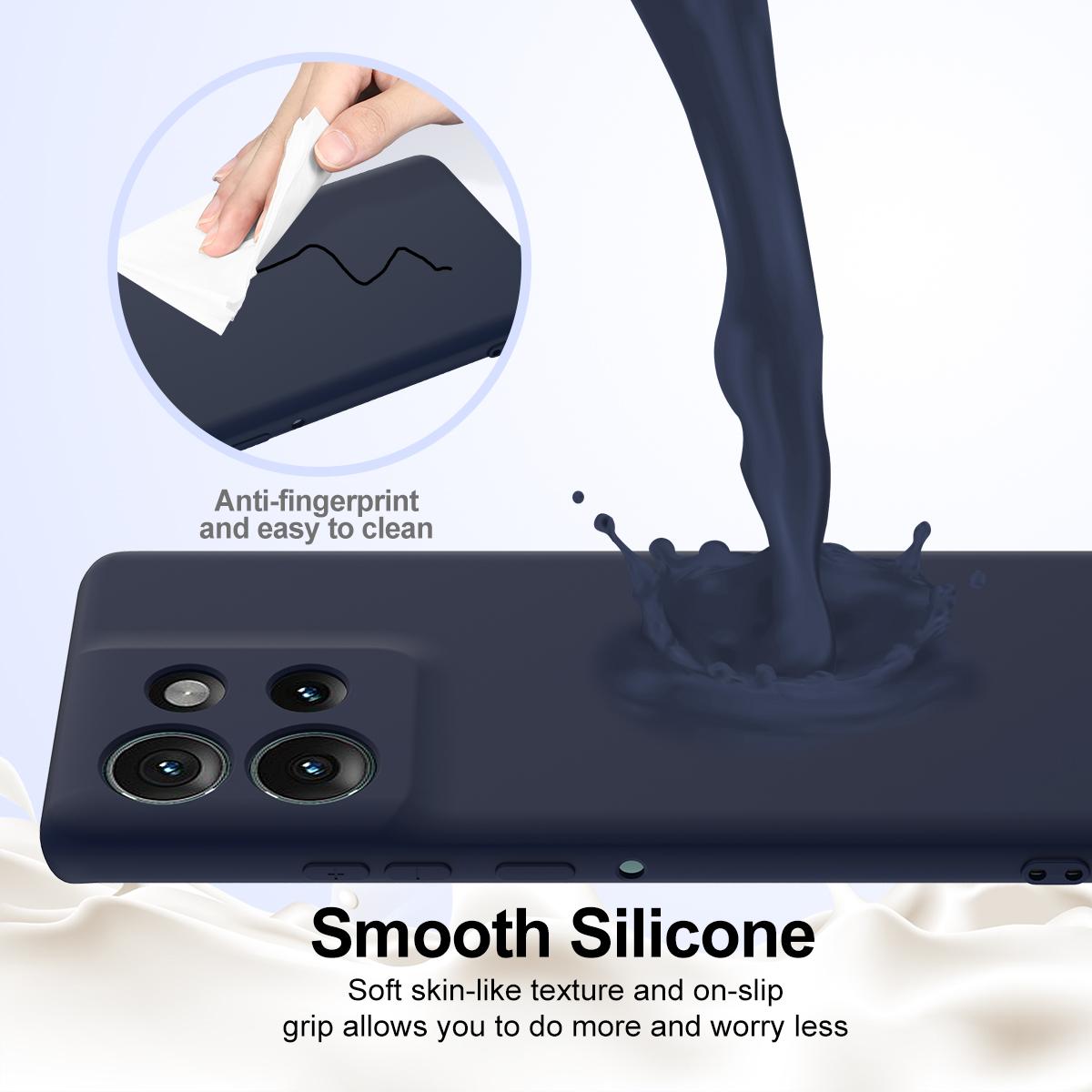 Motorola Edge 50 5G Shockproof Silicone MagSafe Phone Case with Microfibre Lining Magnetic Cover