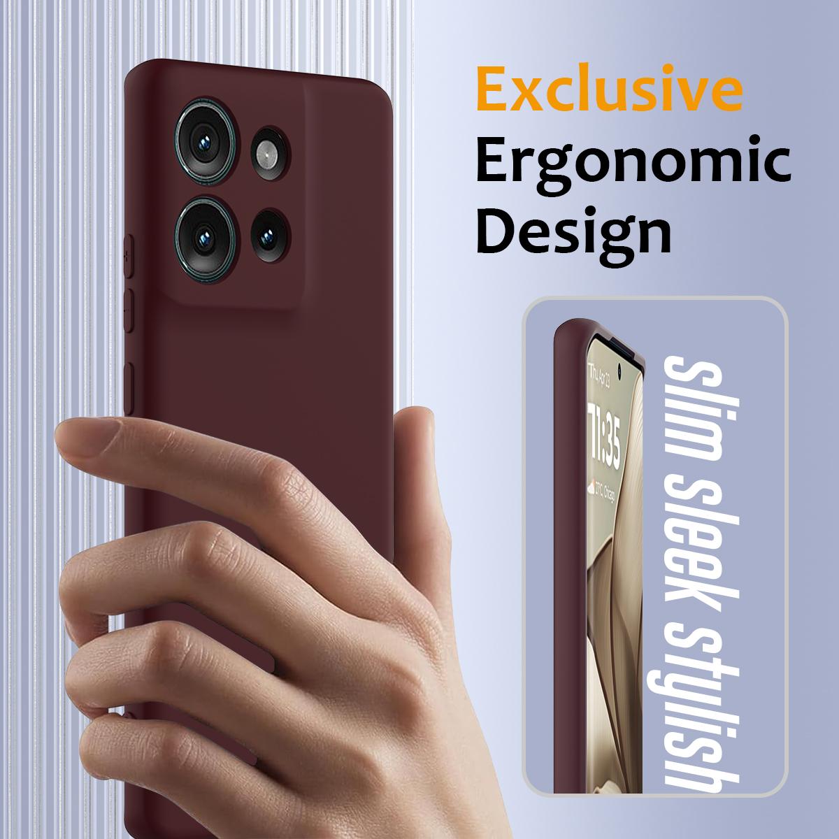Motorola Edge 50 5G Shockproof Silicone MagSafe Phone Case with Microfibre Lining Magnetic Cover