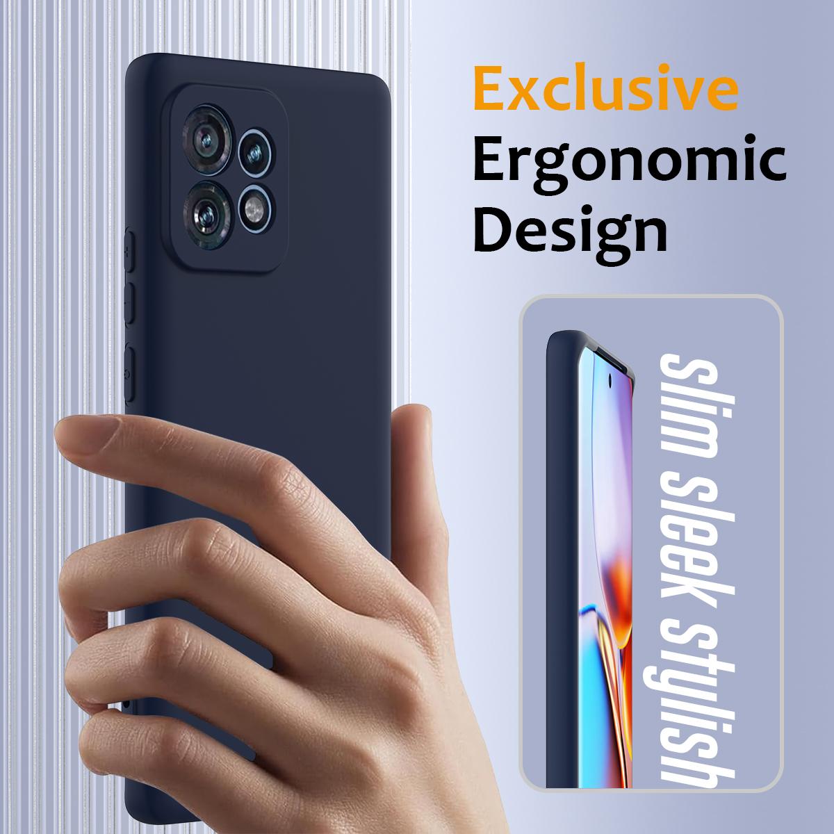 Motorola Edge 40 Pro 5G Shockproof Silicone MagSafe Phone Case with Microfibre Lining Magnetic Cover