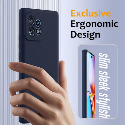 Motorola Edge 40 Pro 5G Shockproof Silicone MagSafe Phone Case with Microfibre Lining Magnetic Cover