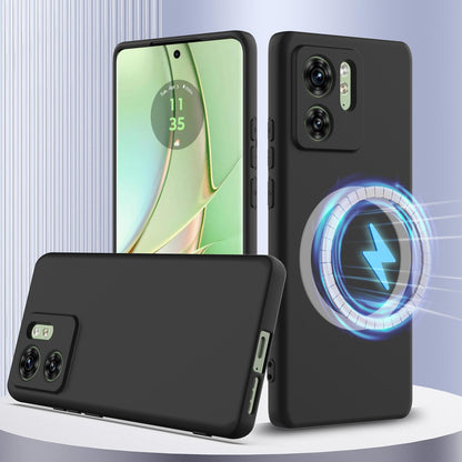 Motorola Edge 2023 Shockproof Silicone MagSafe Phone Case with Microfibre Lining Magnetic Cover