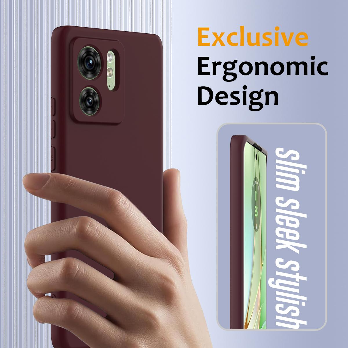 Motorola Edge 2023 Shockproof Silicone MagSafe Phone Case with Microfibre Lining Magnetic Cover