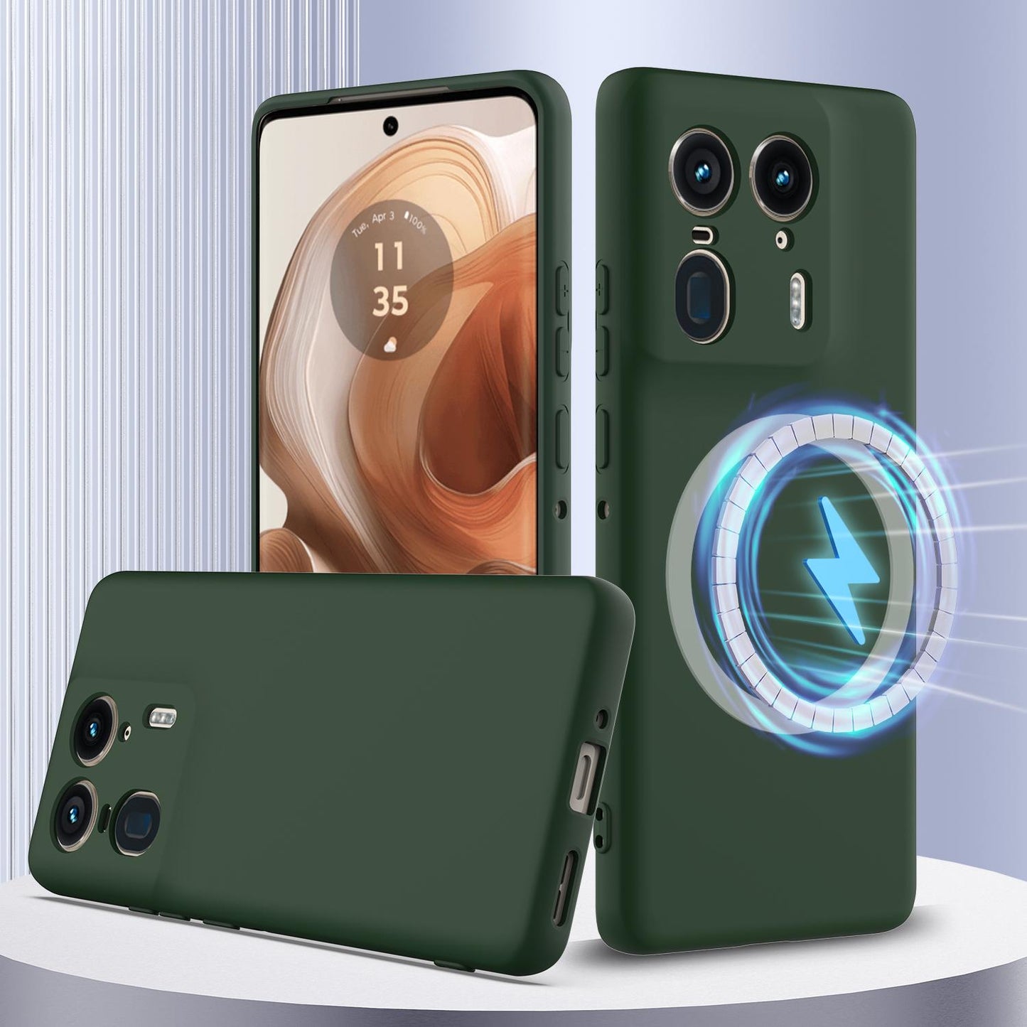 Motorola Moto X50 Ultra Shockproof Silicone MagSafe Phone Case with Microfibre Lining Magnetic Cover