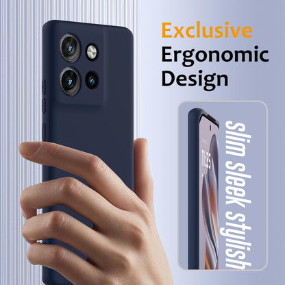 Motorola Edge 50 Neo Shockproof Silicone MagSafe Phone Case with Microfibre Lining Magnetic Cover