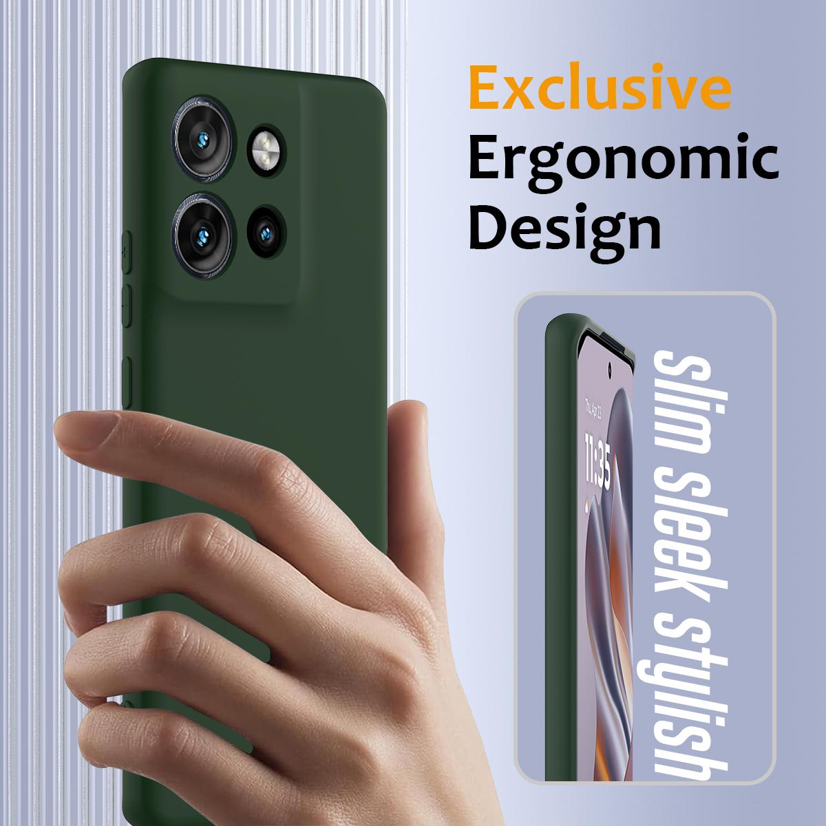 Motorola Edge 50 Neo Shockproof Silicone MagSafe Phone Case with Microfibre Lining Magnetic Cover