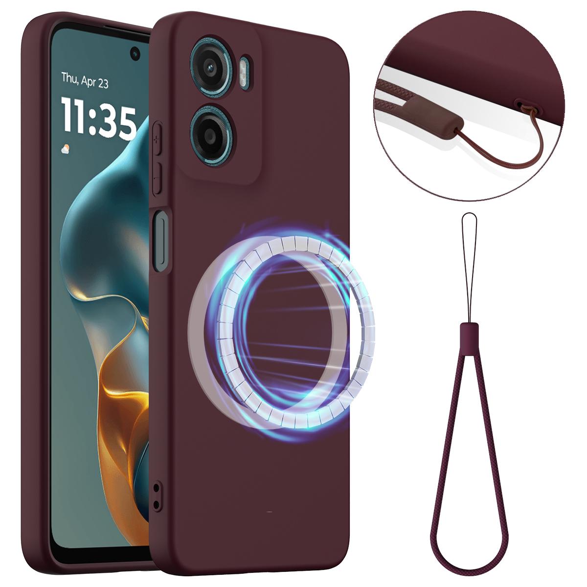 Motorola Moto G05 Shockproof Silicone MagSafe Phone Case with Microfibre Lining Magnetic Cover