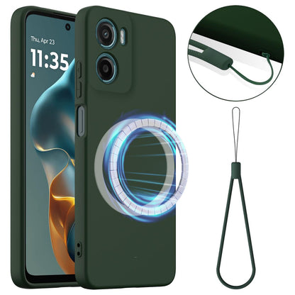 Motorola Moto G05 Shockproof Silicone MagSafe Phone Case with Microfibre Lining Magnetic Cover