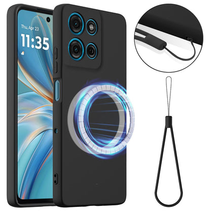 Motorola Moto G17 Power Shockproof Silicone MagSafe Phone Case with Microfibre Lining Magnetic Cover