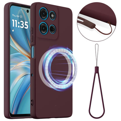 Motorola Moto G17 Shockproof Silicone MagSafe Phone Case with Microfibre Lining Magnetic Cover