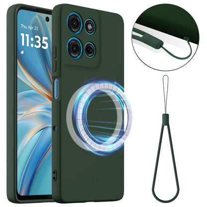Motorola Moto G17 Power Shockproof Silicone MagSafe Phone Case with Microfibre Lining Magnetic Cover