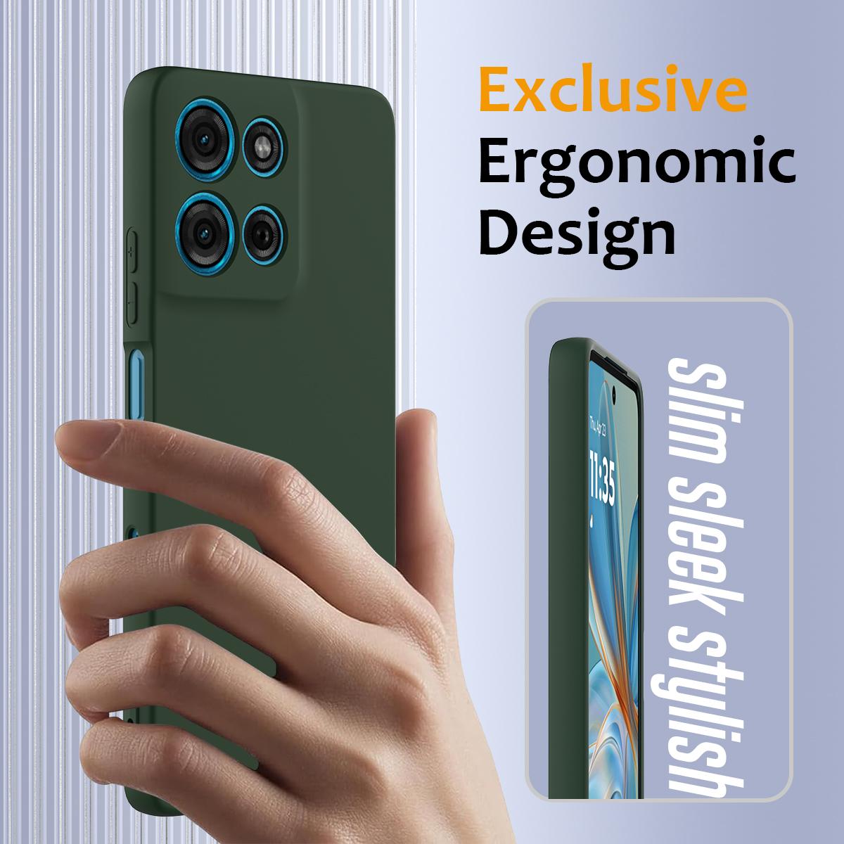 Motorola Moto G15 Shockproof Silicone MagSafe Phone Case with Microfibre Lining Magnetic Cover