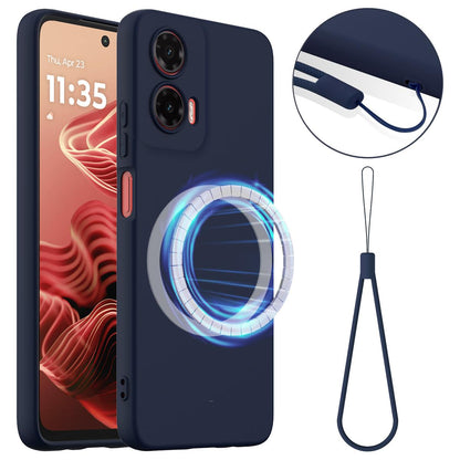 Motorola Moto G35 5G Shockproof Silicone MagSafe Phone Case with Microfibre Lining Magnetic Cover
