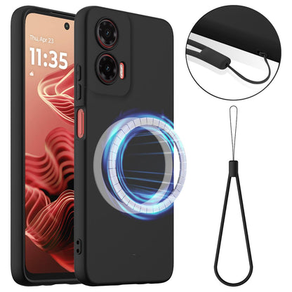 Motorola Moto G35 5G Shockproof Silicone MagSafe Phone Case with Microfibre Lining Magnetic Cover