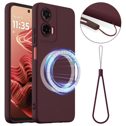 Motorola Moto G35 5G Shockproof Silicone MagSafe Phone Case with Microfibre Lining Magnetic Cover