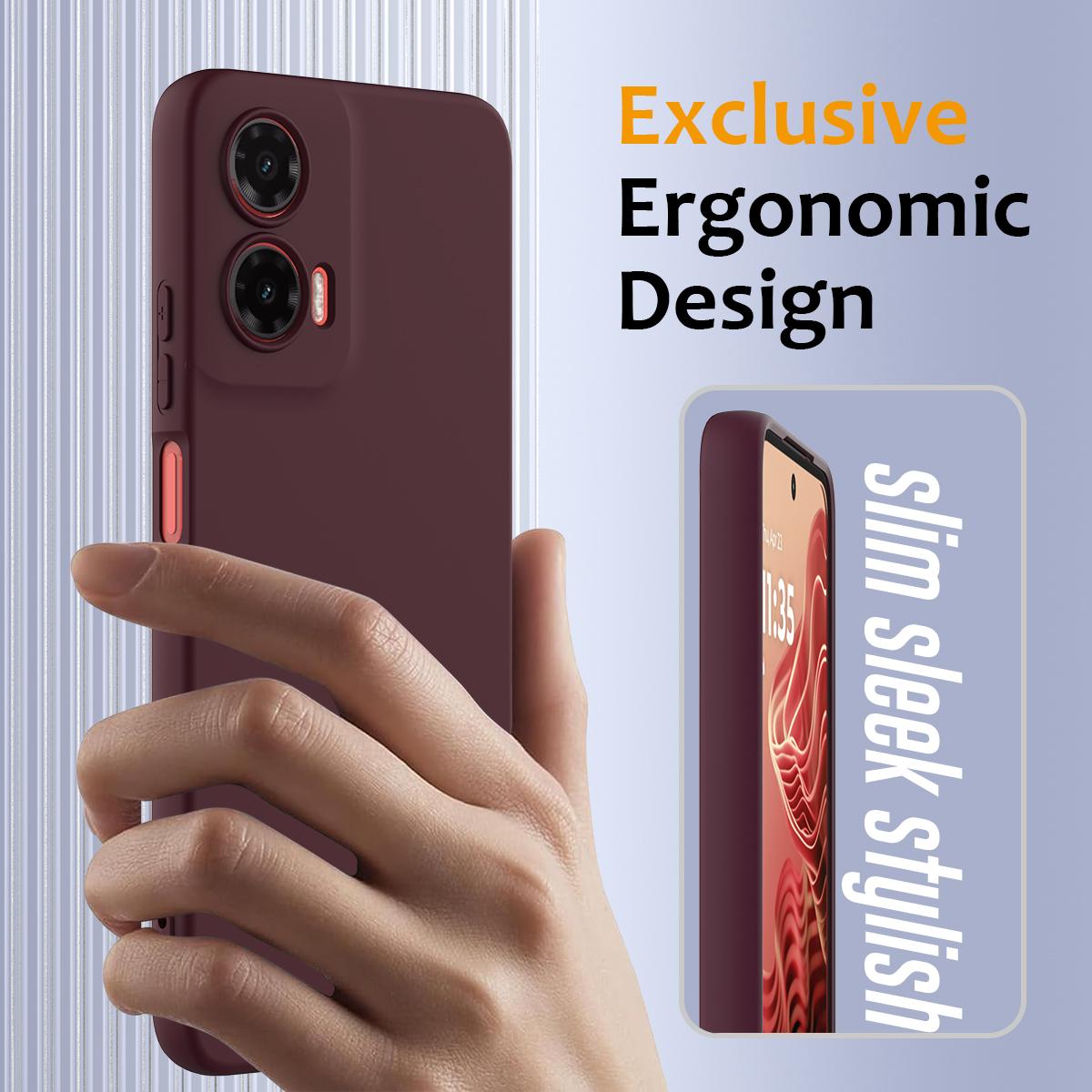 Motorola Moto G35 5G Shockproof Silicone MagSafe Phone Case with Microfibre Lining Magnetic Cover