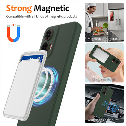 Motorola Moto G35 5G Shockproof Silicone MagSafe Phone Case with Microfibre Lining Magnetic Cover