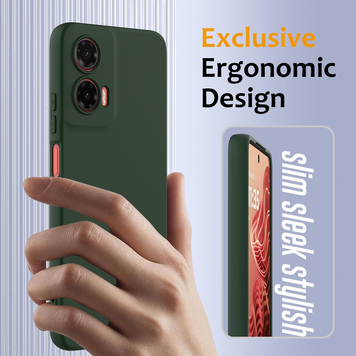 Motorola Moto G35 5G Shockproof Silicone MagSafe Phone Case with Microfibre Lining Magnetic Cover